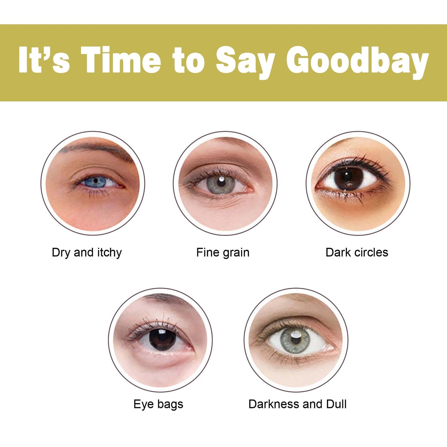 AmiCera Dark Circle Eye Cream, Advanced Snail Peptide Eye Cream Stick for Dark Circles and Puffy Eyes, Under Eye Brightener, Eye Bags Remover, for Men & Women, Anti-wrinkle, Hydrating