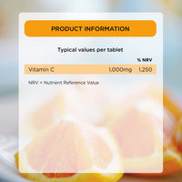 healthspan Healthspan Vitamin C 1,000mg (10 Months' Supply) | Support Your Immune Health | Reduces Tiredness & Fatigue and Supports Joint, Skin & Bone Health | Vegan