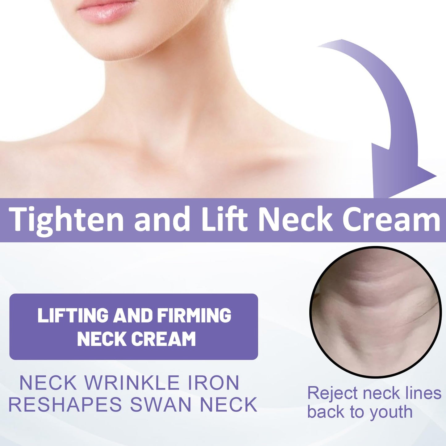 Tighten and Lift Neck Cream,Neck Firming Cream for Sagging Skin,Neck Tightening Cream with Collagen,Firming Cream for Loose Skin,Tighten & Lift Firming Neck Cream,Anti Aging Neck Cream-50ML