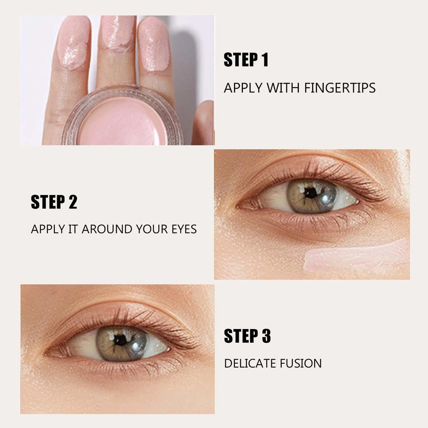 2-in-1 Full Coverage Under Eye Brightener And Concealer - Highlighter & Foundation - Long Lasting Correcting Pink Cream For Dark Circles And Spots, Smooth & High Coverage, 10g