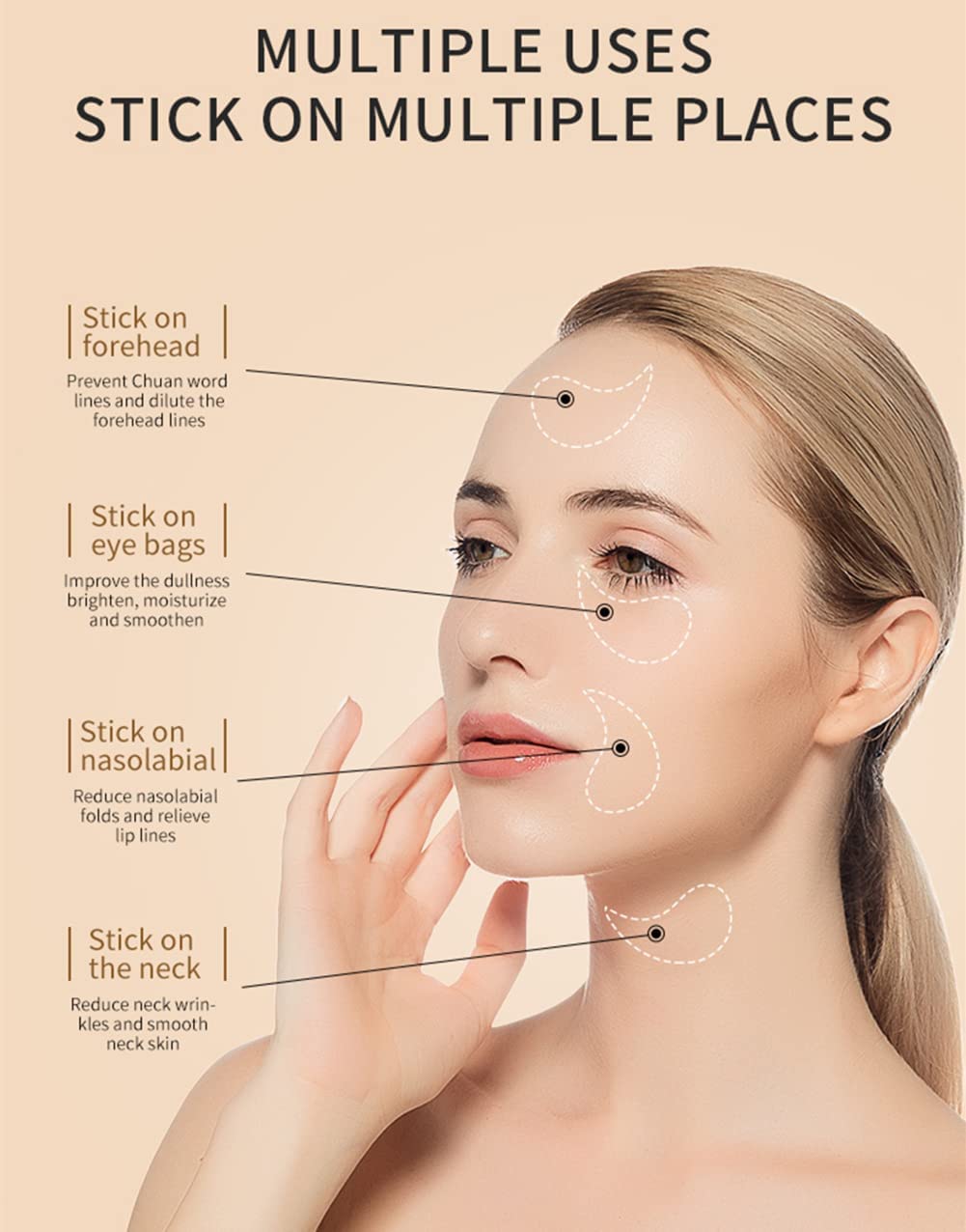 Under Eye Patches, 24K Gold Under Eye Treatment Masks, Collagen Patches Eye Masks with Moisturizing and Anti-Aging Effect,for Puffy Eyes, Dark Circles, Eye Bags, Improve Lines and Wrinkles- 60Pcs