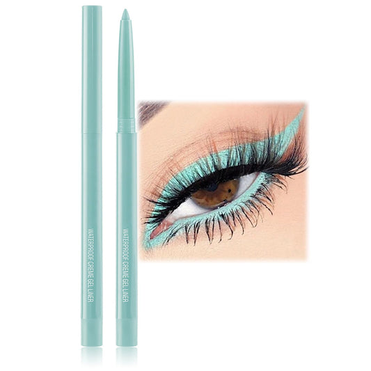 Maggikey Matte Gel Colored Eyeliner, Provides Long - Term Wear, Water - Resistant, Sweat - Resistant Pencil In Cyan - A Great Makeup Tool