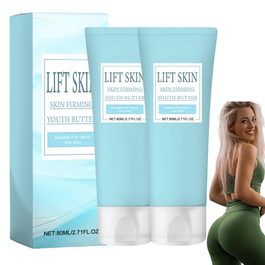 Oumun 2PCS Luxelift Skin Firming Youth Butter,Luxelift Skin Firming Butter,80ML Skin Firming Body Cream,Luxelift Skin Firming Cream,Firming Body Lotion,Firming Body Cream,Skin Tightening Cream for Body