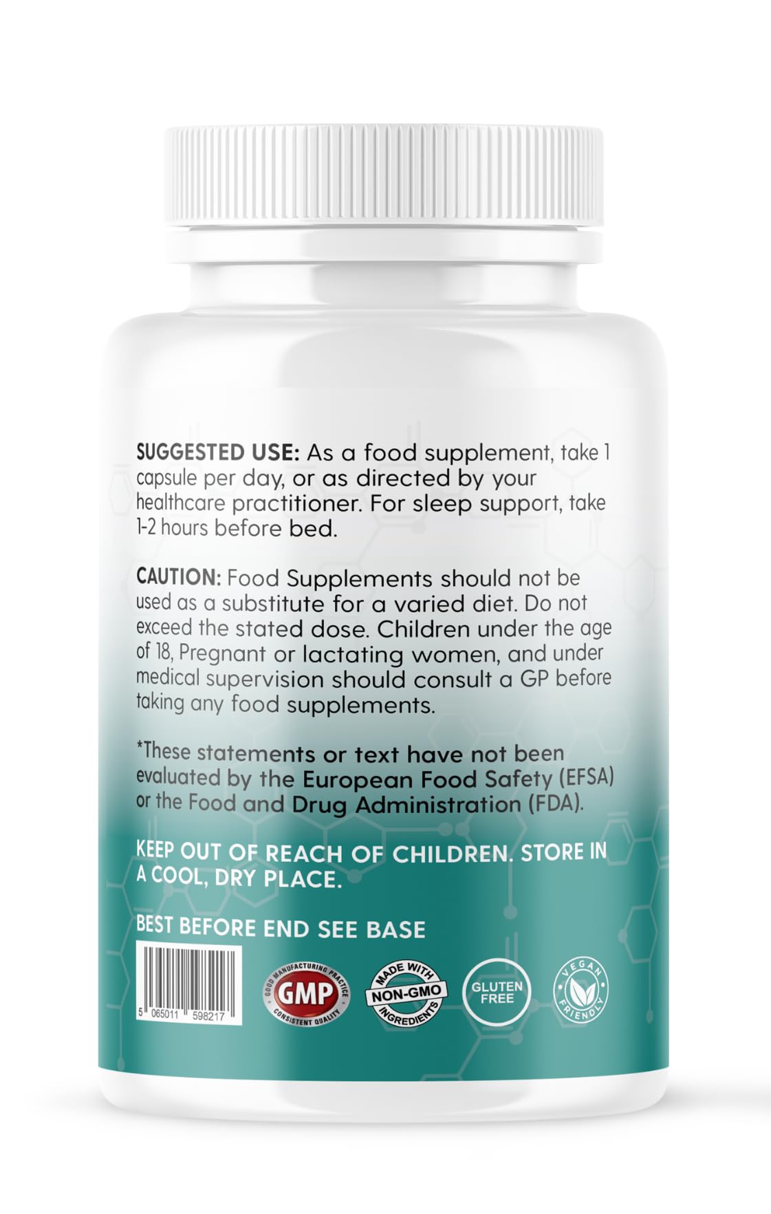 Vinco Supplements Vinco L-Theanine Supplement - 400mg x 120 High Strength L Theanine Capsules - 99%+ Purity - Supports Sleep & Relaxation - Non-GMO & Gluten Free - Made in The UK