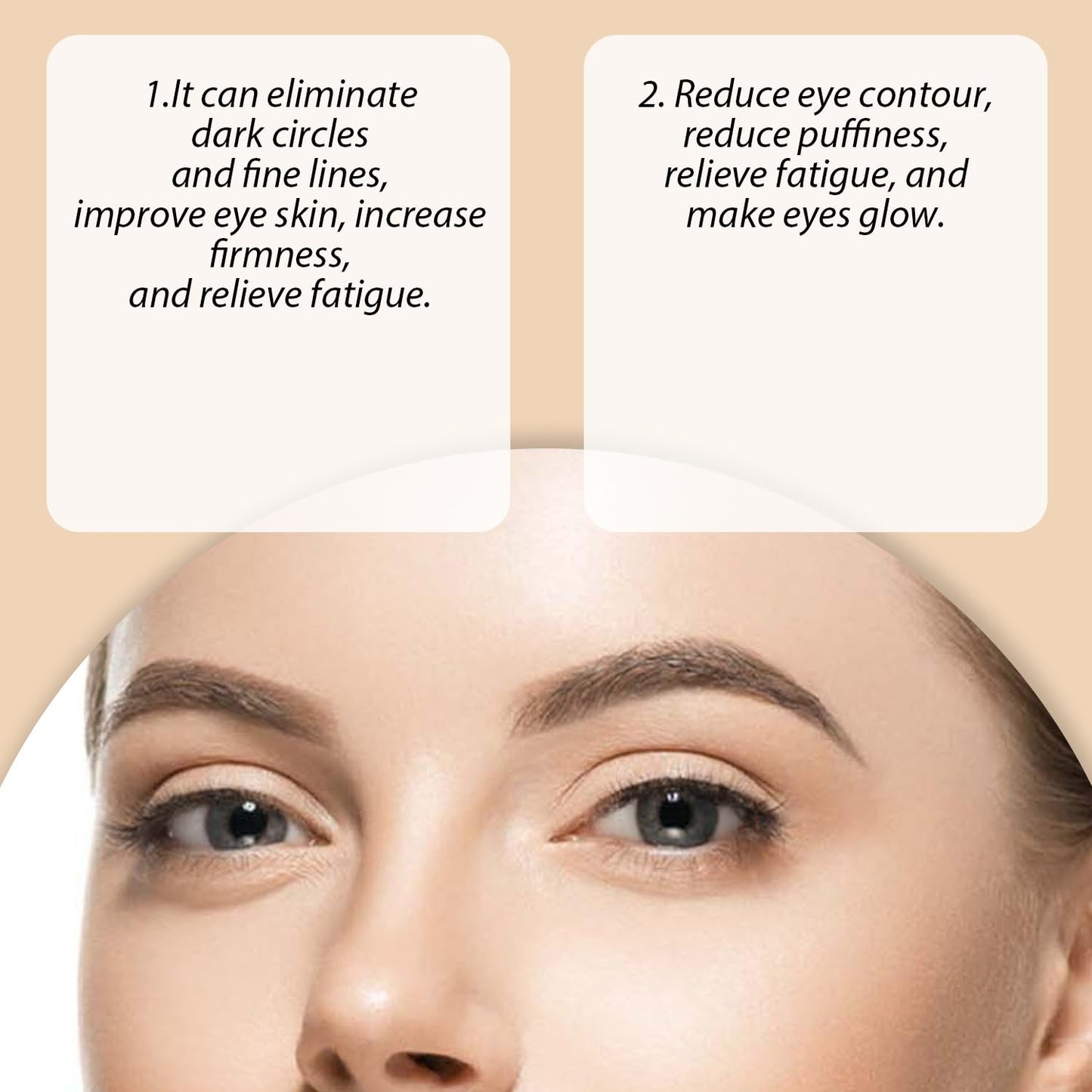 Snail Peptide Eye Cream Stick, Hydrating Under Eye Balm, Dark Circle and Puffiness Treatment, Collagen Moisturizer for Eye Bags, Easy Application, Travel Size, 3g