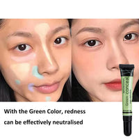 OKAQEE Green Full Coverage Concealer - Waterproof Dark Circles and Blemish Concealer - Long Lasting Corrector Concealer (Green)