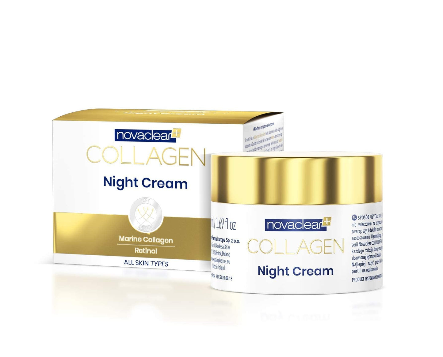 Collagen Night Cream - With Marine Collagen and Active Gold