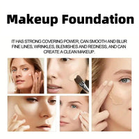 OuXing Makeup Multi-Use Full Coverage Concealer Stick,Makeup Foundation,Contour Stick,Cream Foundation with Built-in Brush,Long Lasting Hydrating Fa-ce Found-ation,Found-ation S-tick,03#