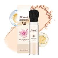 ISBEAUSOLS Powder Sunscreen - Scalp Sunscreen - Mineral Powder Sunscreens Brush - SPF 30 Mineral Suncream for Face - Matte Sun Protection Pow-der Brush - Scalp Spf - Lasting Lightweight Breathable