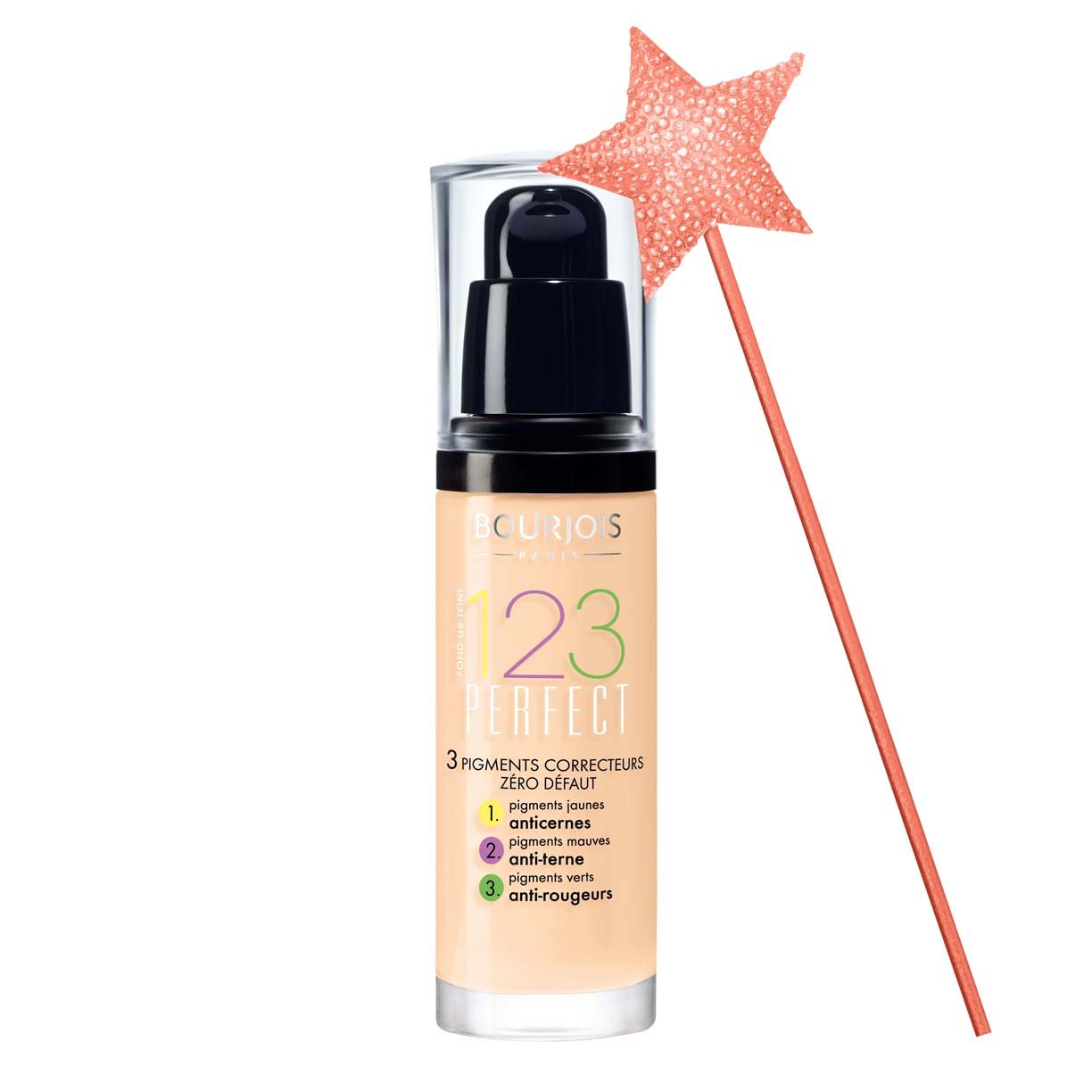 BOURJOIS Bourjois 123 Perfect Medium Coverage Liquid Foundation 51 Light Vanilla, 3ml
