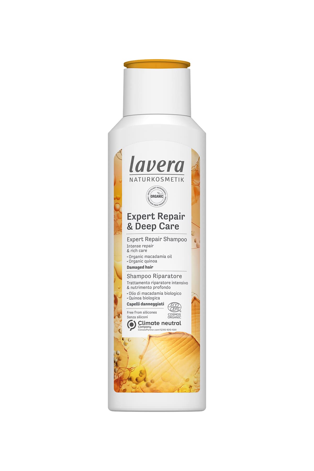lavera Shampoo Expert Repair and Deep Care • Expert Repair Shampoo • Hair Care • Natural Cosmetics • Vegan • Certified • 250ml