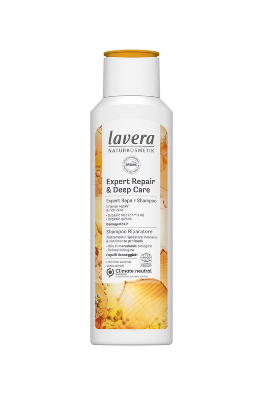 lavera Shampoo Expert Repair and Deep Care • Expert Repair Shampoo • Hair Care • Natural Cosmetics • Vegan • Certified • 250ml