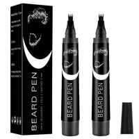 RubyTint Beard Dye for Men – Waterproof Formula with 4-Prong Tip – Helps Fill & Shape for a Natural Look Multi-Use Beard Pen Filler (black 2pcs)