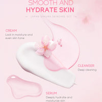 MrCuvaryas Cherry Blossom Skin Care Sets & Kits, Skin Care Set For Pamper Teenage Girls Gifts, Girls Pamper Set Sakura Facial Kit With Cream,Serum,Eye Mask,Lip Mask,Toner,Cleanser,Face Mask 24PCS