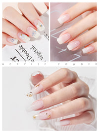 120g/4.23oz Clear Acrylic Powder, EBANKU Acrylic Powder Large Capacity Professional Acrylic Nail Powder for Nail Acrylic Extension, Nail Carving, Long-Lasting, No Nail Lamp Needed