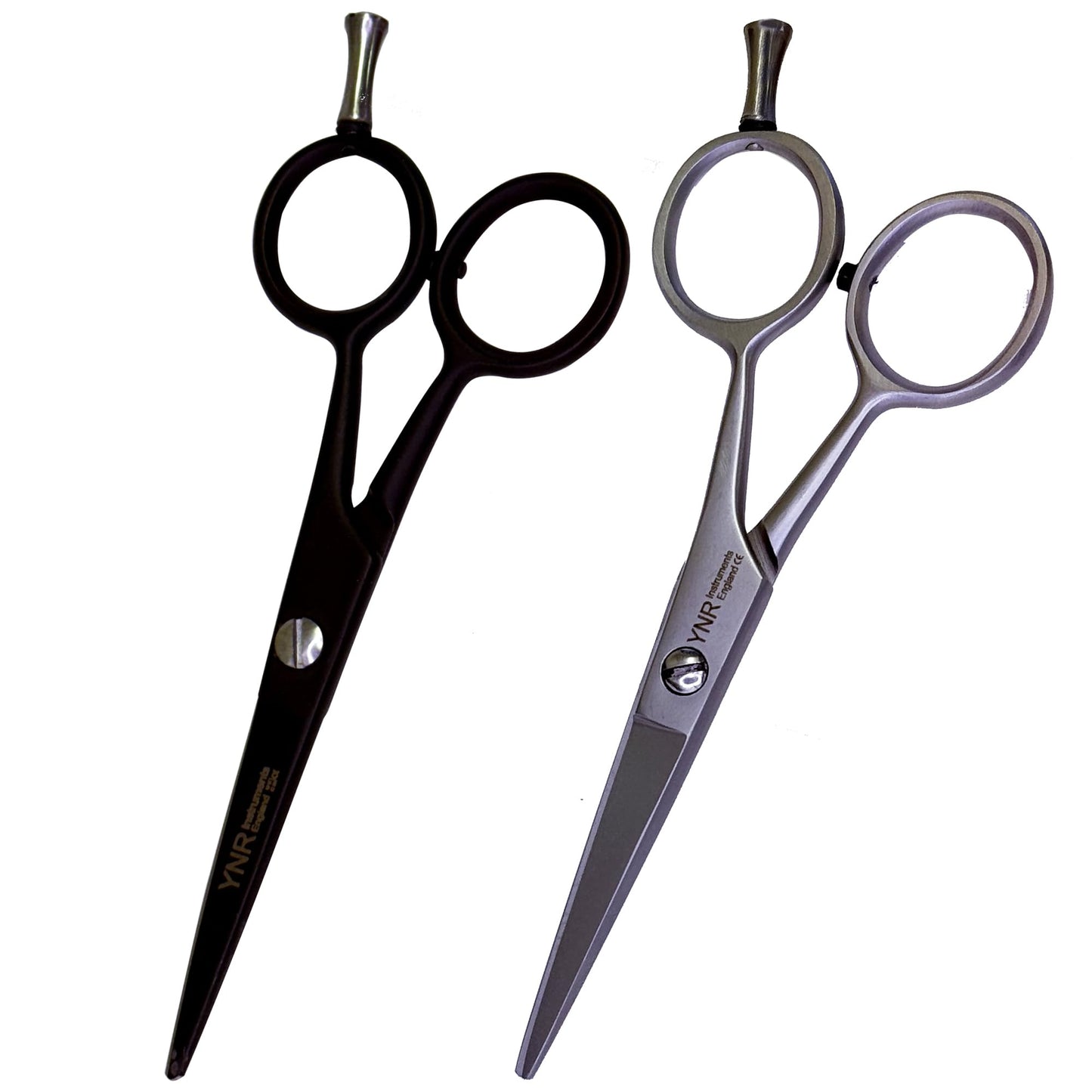 YNR Instruments England | Beard Moustache Scissors | Professional German Steel Mustache Trimming | Hand Forged Precision Edge Men Facial Hair Grooming Kit All Body Hair (Black)