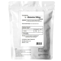 UKHealthHouse L-Glutamine Amino Acids 500mg x 60 Capsules Rapid Release Support Muscle Recovery Supplements High Strength Targeted Release Supplement