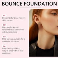 Ruojiar Peptide Bounce Balm Foundation,Foundation Full Coverage,Creamy Balm Foundati/on,Wrinkle Filler Primer,Moisturising Anti-Ageing Make-Up,Moisturizing Lasting Skin Cushion,Smoothes Skin Texture#Natural