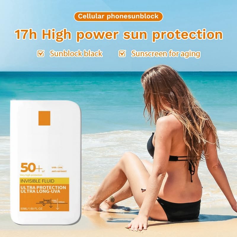 SPF 50 Sunscreen Cream,Sunscreen SPF 50 Face,Ultra Light UV Protetion Suncream,Korean Sunscreen for Men & Women,Waterproof SPF 50 Face Moisturiser,UVA & UVB Protection Suncream,Body & Facial Sunscreen