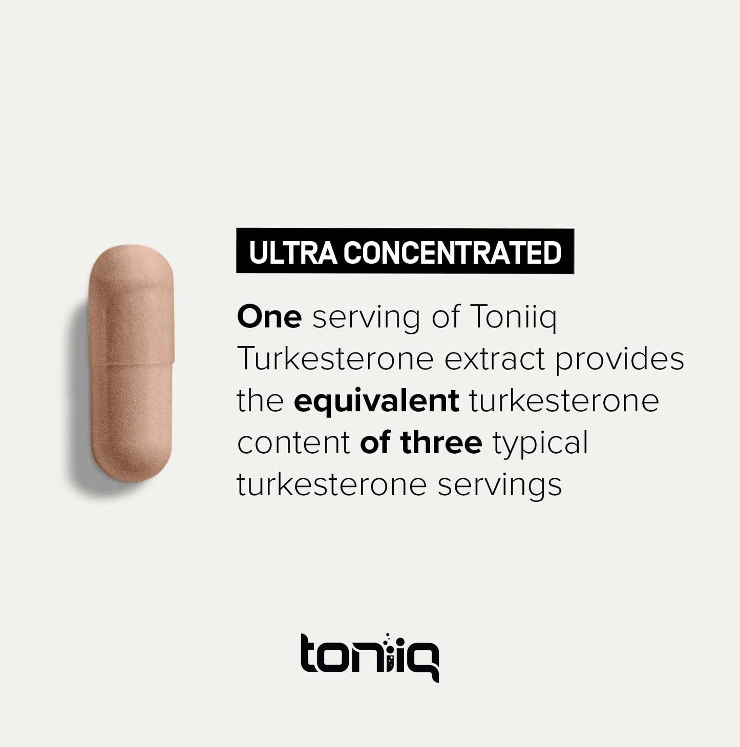 Toniiq Ultra High Strength Turkesterone - 30,000mg Equivalent, 20% Turkesterone, 50x Concentrated - 600mg Dose - 60 Veggie Caps - Third-Party Lab Tested - One Month Supply - Ecdysterone Companion - Veg Caps