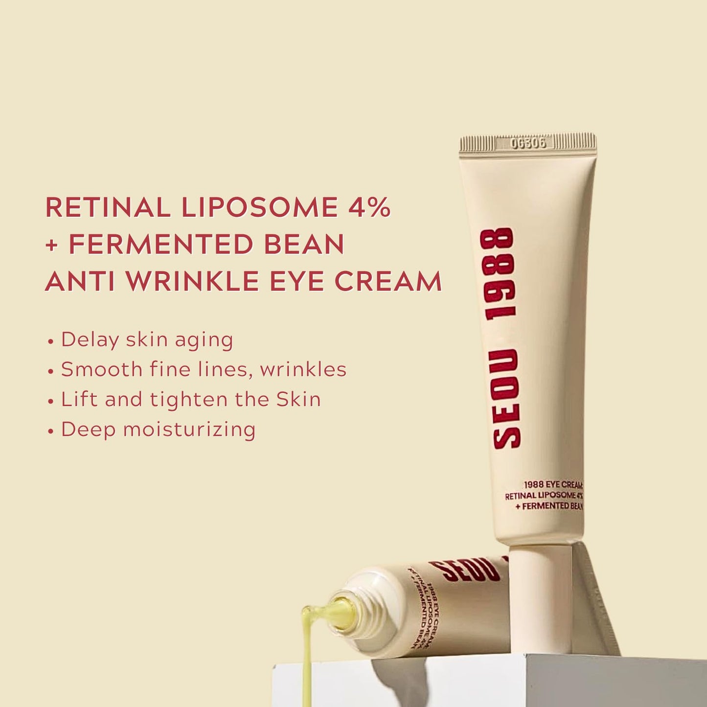 1988 Eye Cream Anti Aging + 1988 Retinal Serum, Retinol Serum for Face, Retinal Liposome Anti Wrinkle Serum, Retinol Eye Cream for Dark Circles and Puffy Eyes, Boost Elasticity, 2Pack