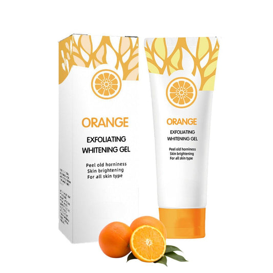 IZBEAUVO Orange Face Exfoliator 2Pcs, Vitamin C Facial Scrub Gel,Deep Exfoliating Face Wash,Blackhead Scrub,Orange Gel Face Scrub Brightening Skin,Soft Your Skin and Remove Dead Skin (2)
