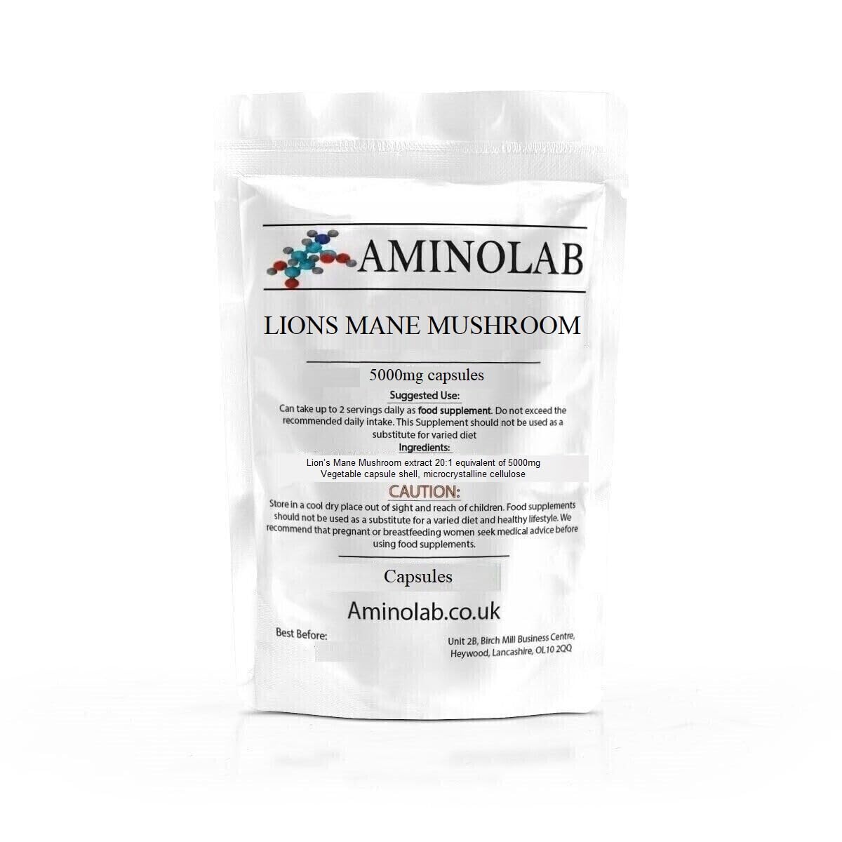 Generic Aminolab - Lions Mane Mushroom 5000mg 240 Capsules