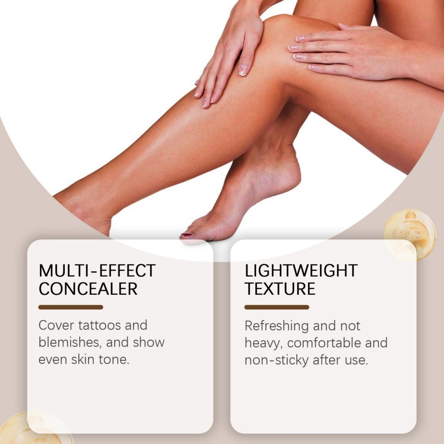 SingHao Leg Makeup Lotion,Body Full Coverage Foundation,Leg Concealer Cream,L/eg Mak/eup Waterproof No Transfer,Le/g Ve/in Cover Up Make/up,Body Scar Tat/too Cover Up Makeup,Concealer Stick,Mak/eup Conce/aler