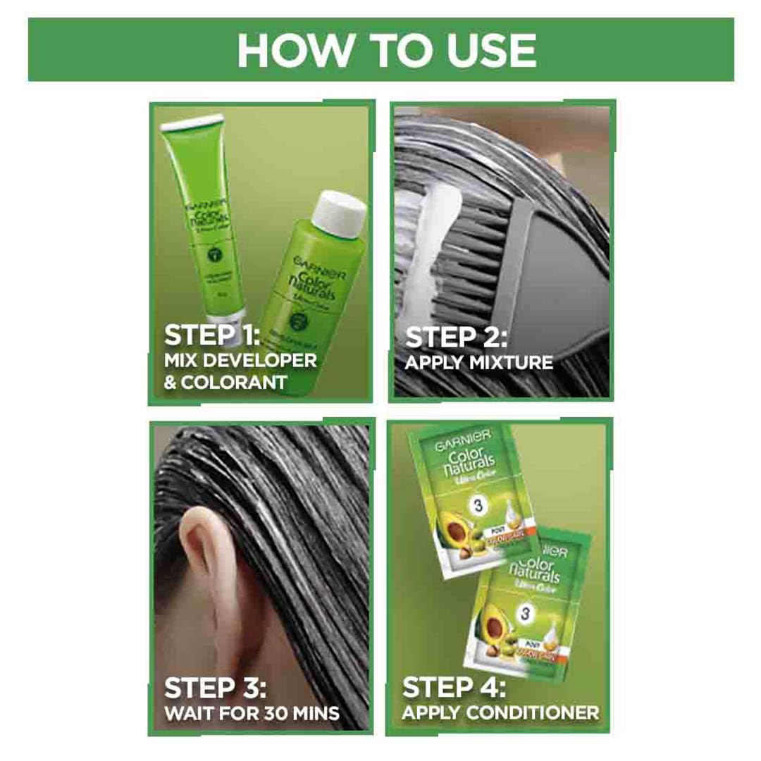 Garnier, Hair Colouring Creme, Long-lasting Colour, Smoothness & Shine, Color Naturals, Shade: 7.3 Golden Brown, 55ml + 50g