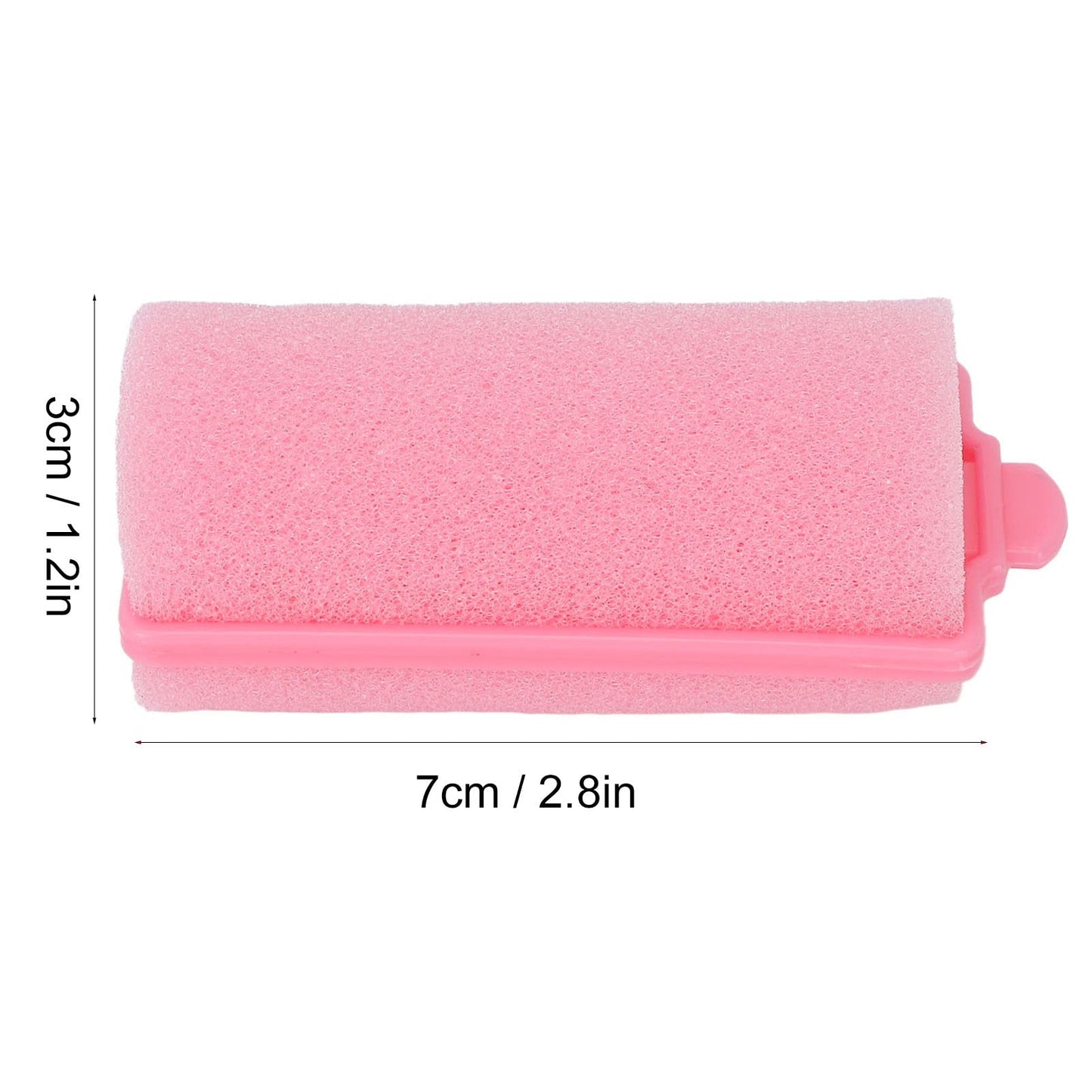 Foam Sponge Hair Rollers,12 Pieces Soft Sleeping Hair Curlers Flexible Hair Styling Curlers Sponge Curlers Professional Home Salon Portable Soft Hair Curler Tool for Hair Styling (Pink)