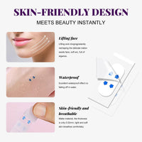 Wormeer 120 Pcs V Edge Patches Face Lift - Facelift Tape for Face Invisible, Waterproof & Instant Smoothing, Anti-Wrinkle Facial Area Lift Tape for Women
