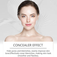 Siyinzu 30ML Colour Changing Foundation,Colour Changing Mature Skin Foundation,Long Lasting Waterproof Moisturising F-oundation,Concealer Spf 15,Covers Naturally Lotion Makeup Base with Powder Puff