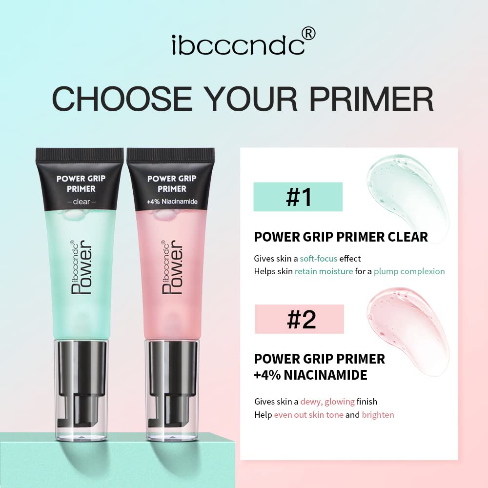 Power Grip Primer + 4% Niacinamide, Hydrating Face Primer, Evens Skin, Grips Makeup, Moisturizes Primes, Perfect Gel-Based, Primer Face Makeup for Long Lasting, Smoothing Foundation Primer (Pink)
