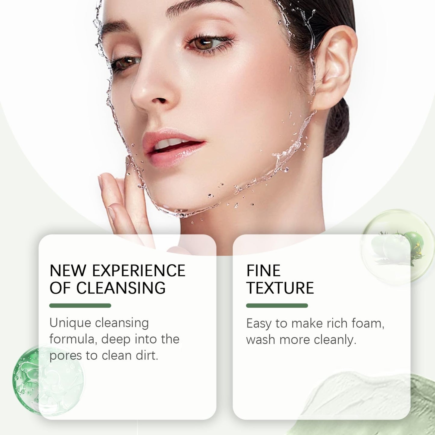 ISBEAUSOLS Green Tomato Clay Mask - Face Masks Skincare - Korean Face Mask - Clay Face Mask Facial kit - Face Masks Beauty with Green Mask Stick Clean Pore Gentle Nourish Face Care