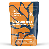 NobleNature Vitamin D3 4000IU + K2 MK7 100µg with Turmeric, Ginger & Black Pepper – High Strength 5-in-1 Formula – 90 Capsules (45 Day Supply) – UK Made Supplement with 95% Curcuminoids (90)