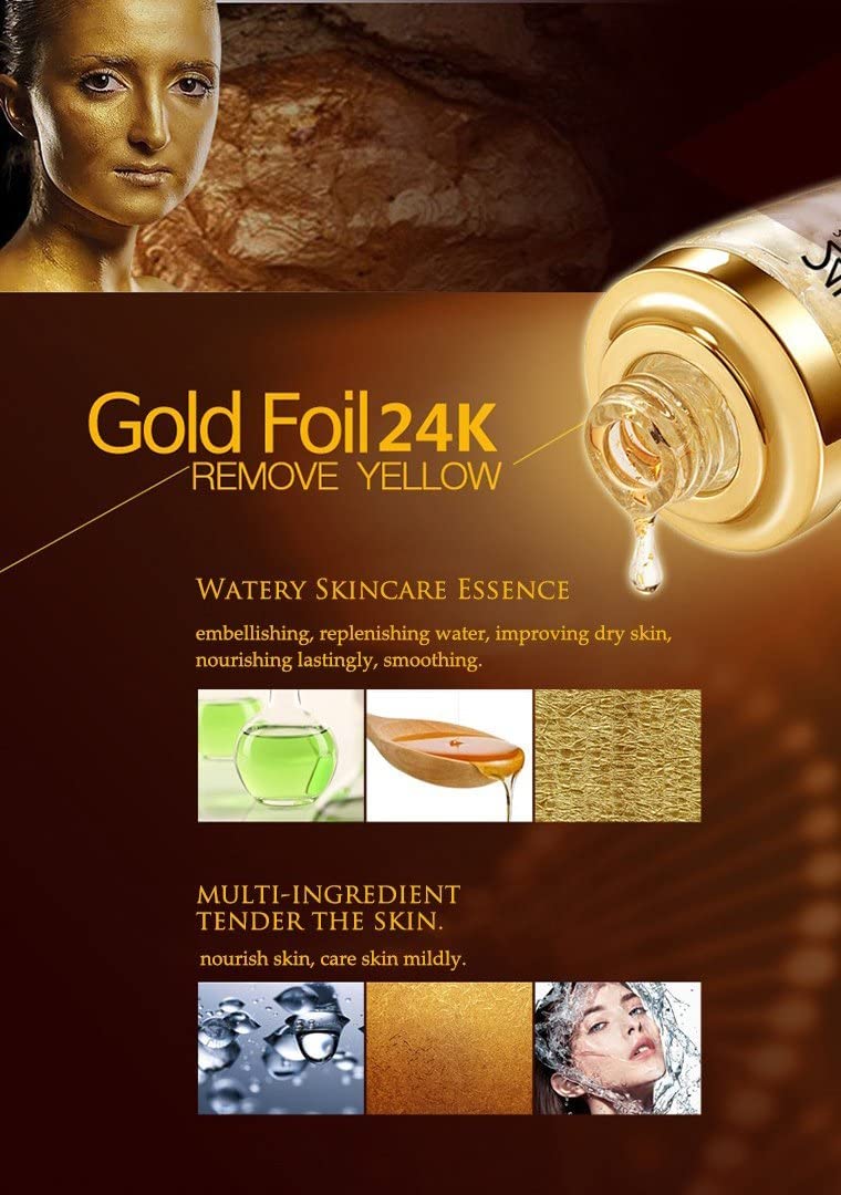 BIOAQUA 24K Gold Essence Collagen Skin Face Moisturizing Hyaluronic Acid Anti-Aging Mask Natural Extract