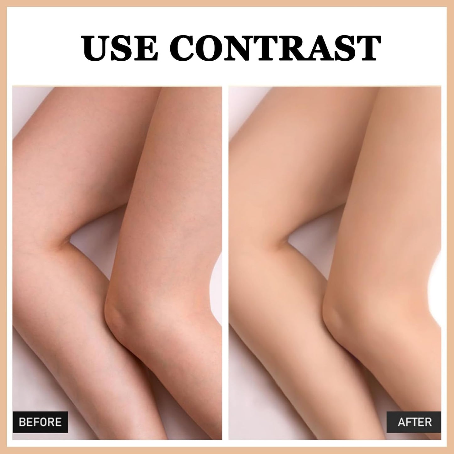 AuraBeen Waterproof Full Coverage Leg Makeup - Conceals lines and other skin concerns on mature skin - Smooth, long-lasting body makeup - No transfer formula - Light brown tone