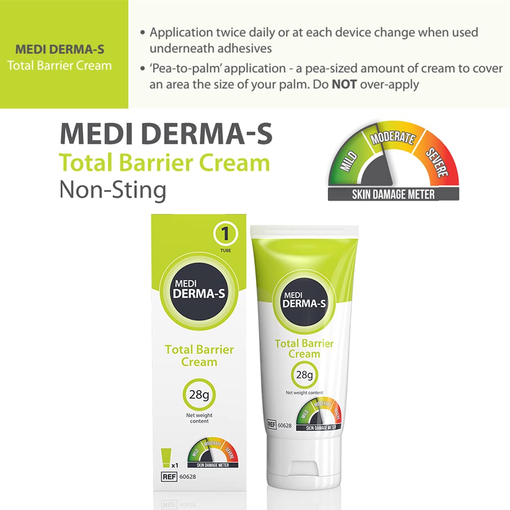 MEDI DERMA Medi Derma-S Total Barrier Cream Tube, 28g, Moisturises and Protects Damaged and Intact Skin, Waterproof Wound Protection Cream