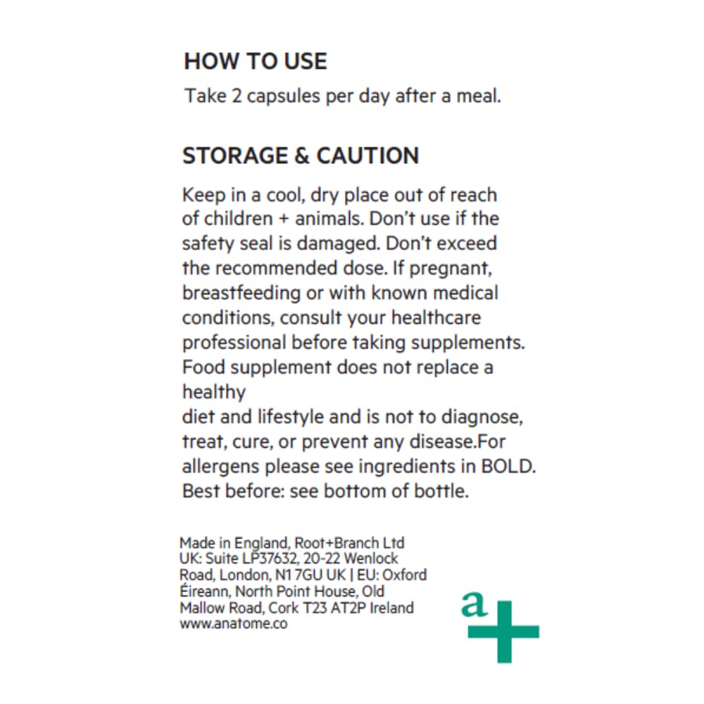 Anatome Daily Biotic + Gut Support Refill Pouch - New Formula Nutritional Supplement - Probiotic with 20 Billion Good Gut Bacteria - 60 Capsules