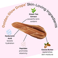 W7 Golden Glow Drops Essential Trio - 3 Piece Set - Liquid Bronzing Drops, Moisturiser & Body Brush