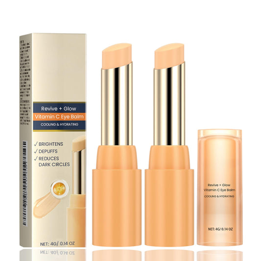 IZBEAUVO 2PCS Revive and Glow Eye Balm - Eye Cream For Dark Circles And Puffy Eyes with Vitamin C + Peptide Formula, Cooling & Hydrating and Dark Circle Reduction & Anti Aging Eye Balm Stick for Women and Men