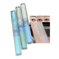 MINSHZEE Shimmering Eyeshadow Palette, Blue-Purple-Green Shades, Liquid Eyeshadow, Pearlescent Matte Effect, 3-in-1, Quick Drying, Long Lasting