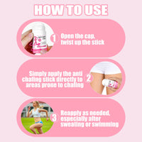 Shengqialun Anti Chafing Cream Stick - Anti Chafe Balm With Waterproof - Anti-Friction Cream For Active Lifestyles & Travel - Long-Lasting Protection With Deep Moisturing