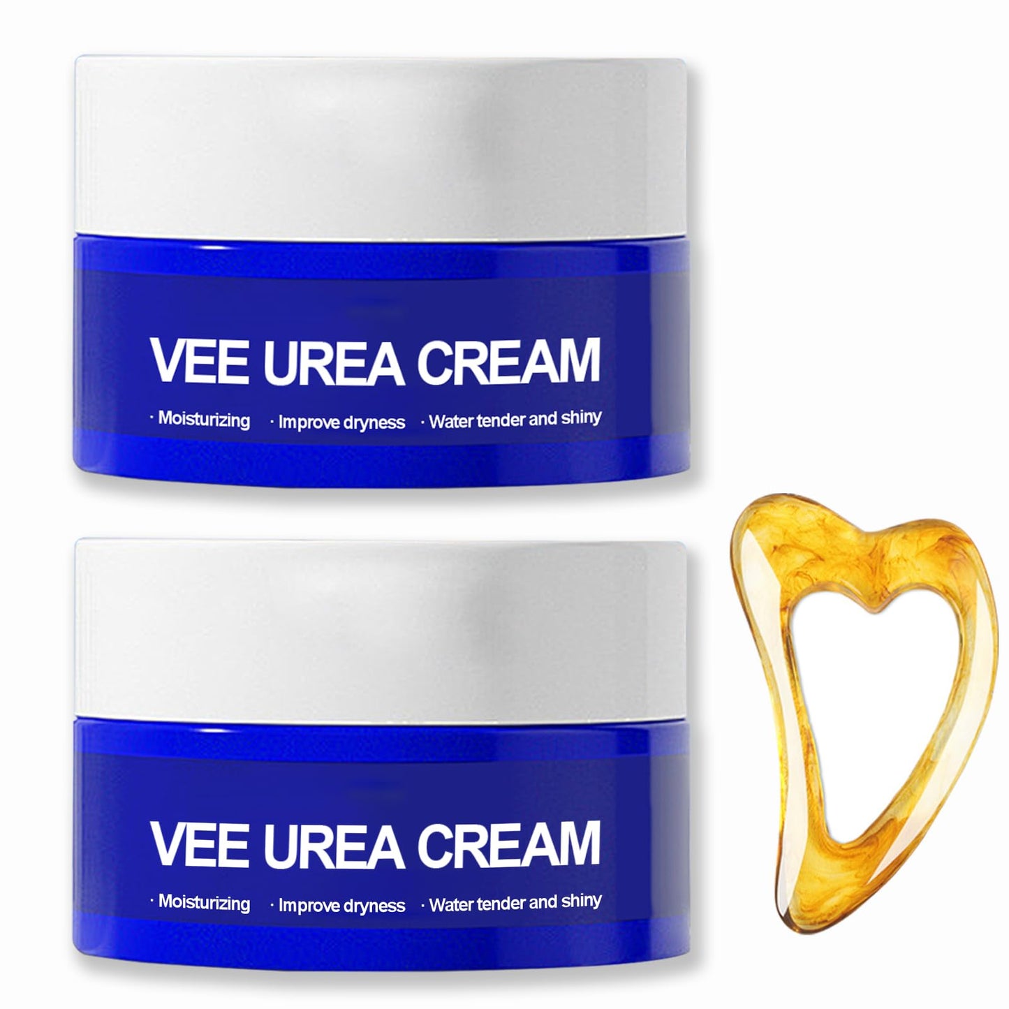 GMHLLES 2 Bottles Urea Cream 60 Percent for Feet,70g Cracked Heel Repair Cream,Urea Moisturiser,Lightweight and Gentle,Suitable for Cracked Feet and Dry Body Skin Care,with 1 Massage Board