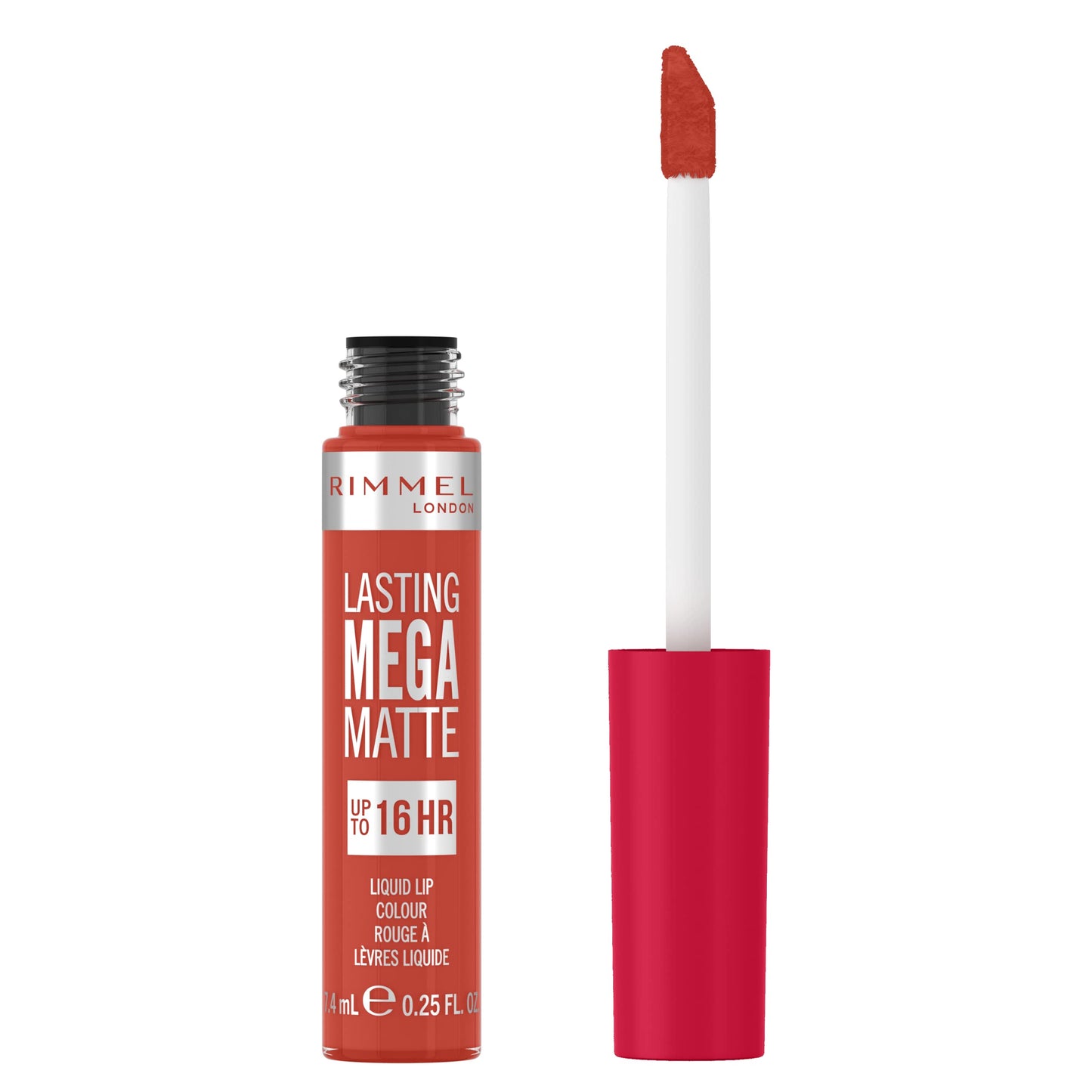 Rimmel London Lasting Mega Matte Liquid Lipstick, Long-Lasting, Hydrating, Vegan Formula - 920 - Scarlet Flames, 7.4ml