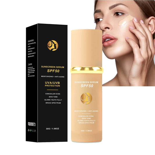 Eveloveu 4-in-1 Color Changing Foundation Serum - Concealer, Moisturizer, SPF50 Sunscreen, Liquid Hyaluronic Acid - Full Coverage Skincare for Moisturizing - 24Hr Hydration - 30ml (1pc)