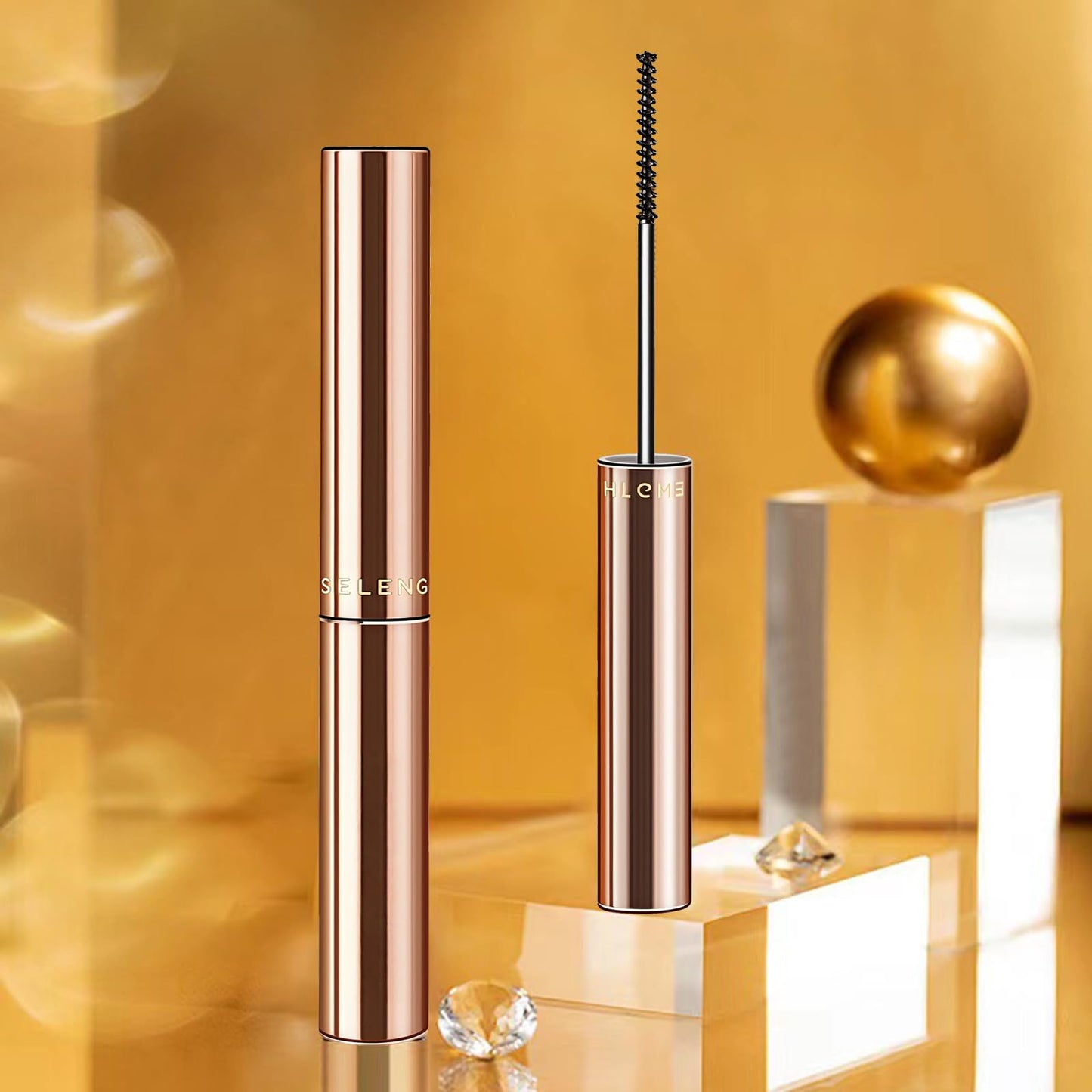 Wormeer Black Mascara for Older Women 60 Plus - Telescopic Mascara Waterproof Specially Designed for Mature Women, Smudge-proof, Ultra-Precise Slim Adjustable Brush to Any Angle, Smudge-proof,No Clumps