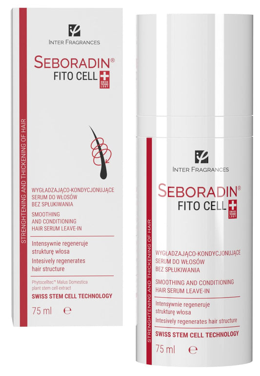 SEBORADIN Seboradin Hair Serum Leave In Emollient For Easy Combing Conditioning Strengthing Smoothing Moisturising Nourishing Plant Stem Cells Oil Complex Of Radish Magnolia Rosemary Extracts 75 ml Fito Cell
