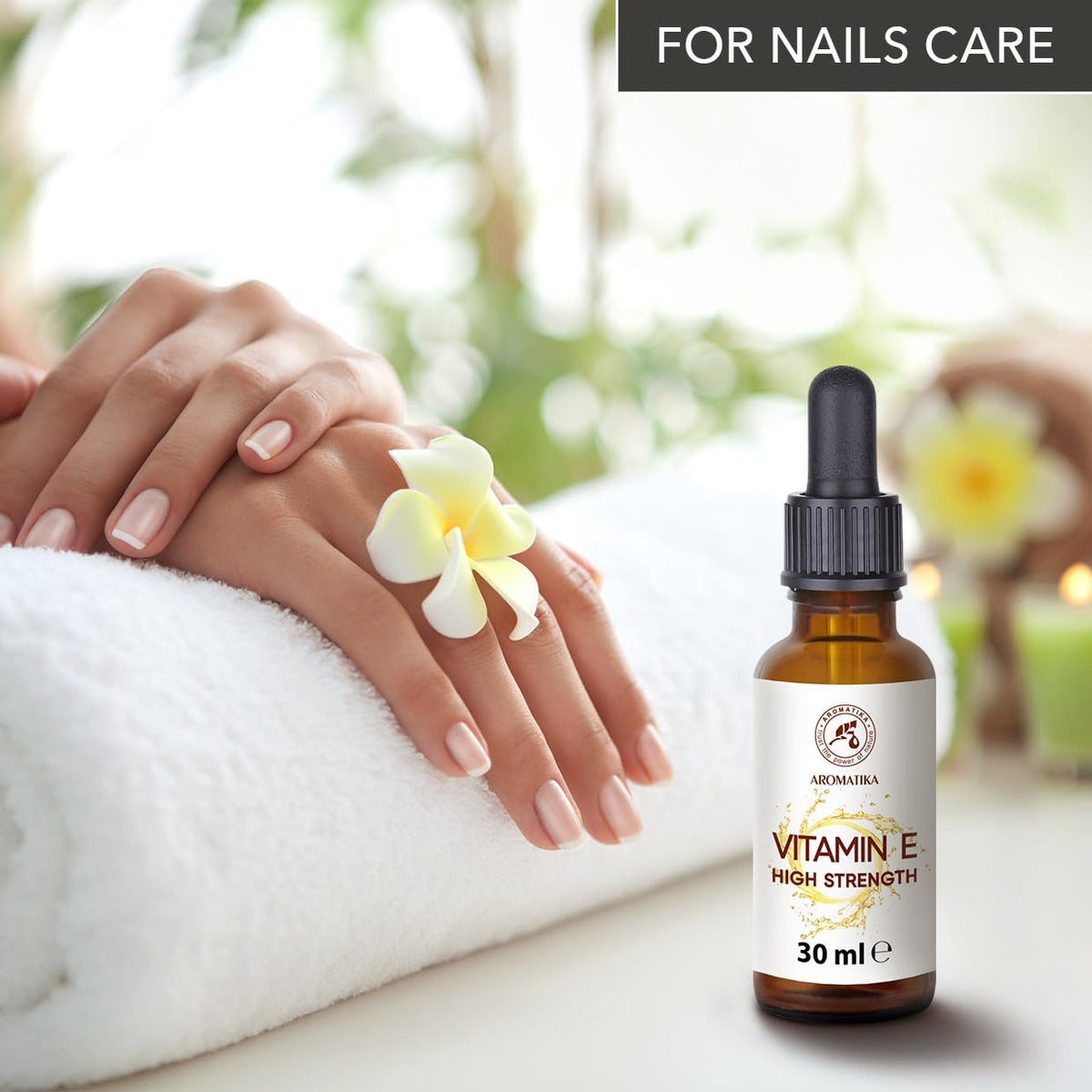 AROMATIKA trust the power of nature High Strength Pure Vitamin E 30 ml - Vitamin E Drops - Natural - Cosmetic Base - Vitamin E for Skin Care - for Face - Skin - Hair - Nails - Lips - Beauty