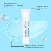 Retinol Gel,Acne Treatment Gel,Acne Control Cream for Face,Anti Acne Gel for Spot Prone Skin,Retinol Moisturizer Cream,Brightens Skin and Improves Elasticity,Face for Pimple Reduce,Without Over Drying